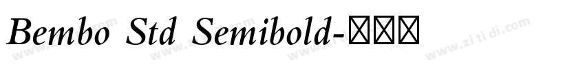 Bembo Std Semibold字体转换